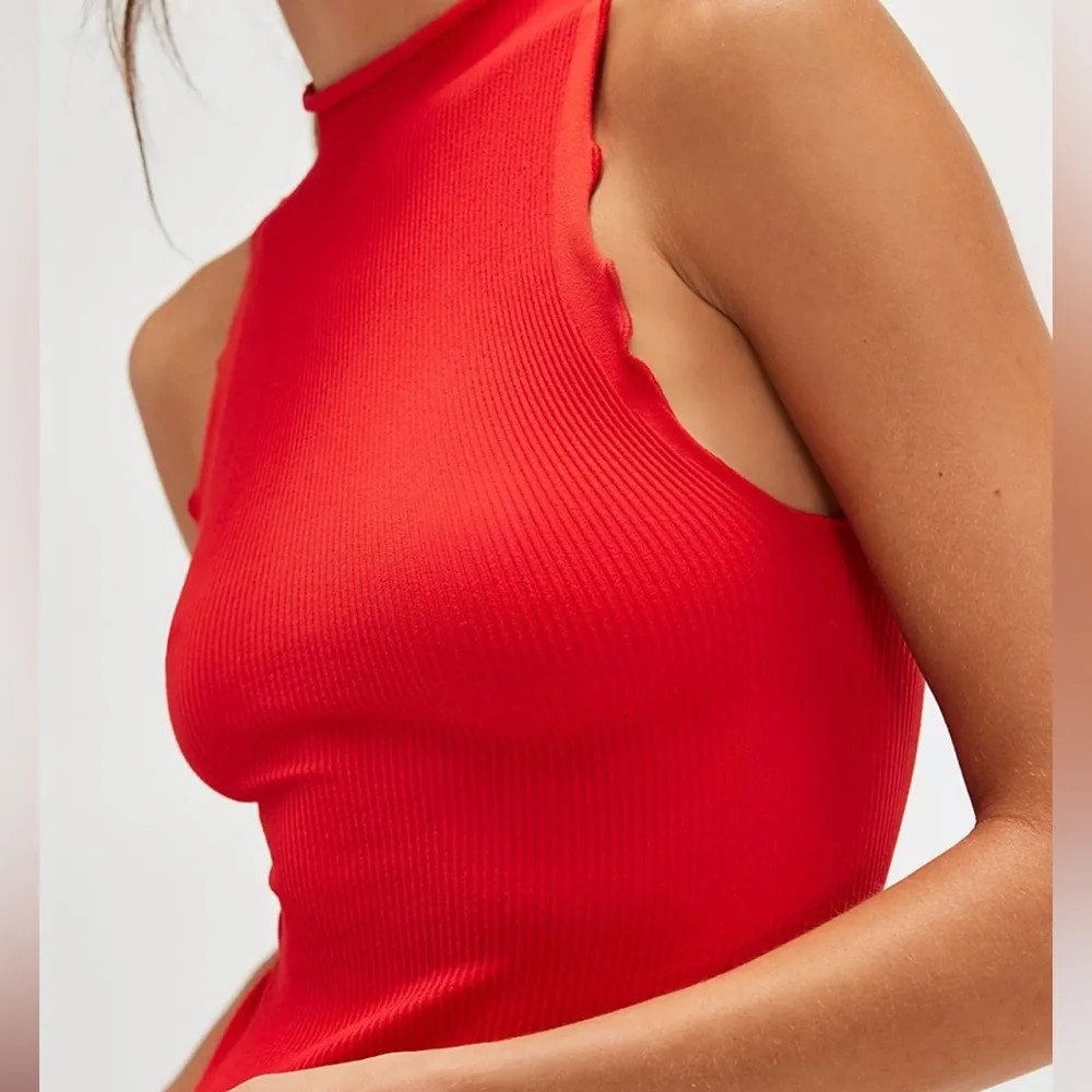 Free People Rib + Lettuce Muscle Tank EUC - Picture 1 of 5